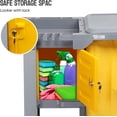 thumbnail image 2 of TUFFIOM Multifunctional Janitorial Cart with Key-Locking Cabinet,Cleaning Carts on Wheels,with 15 Gallon Collection Bag,500 lbs Capacity, Yellow&Gray, 2 of 17