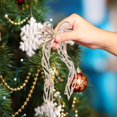 thumbnail image 3 of Velvet Bow Floral Wedding Holiday Hanging for Living Room Party Christmas Tree Festive Ornament Soft Polyester Fabric Accessory 2PCS, 3 of 6