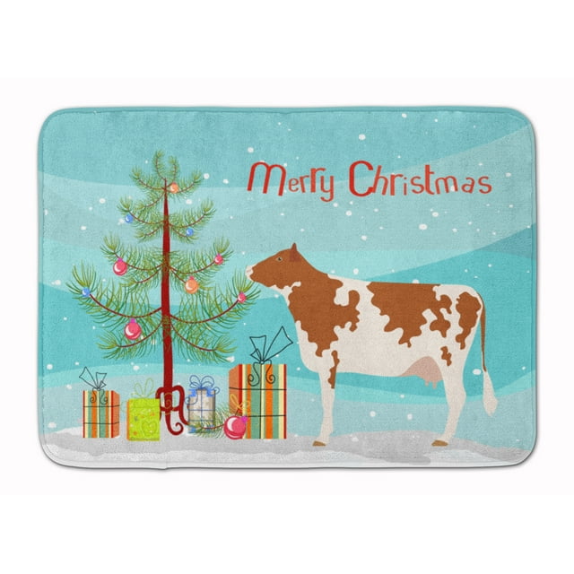 Carolines Treasures BB9194RUG Ayrshire Cow Christmas Machine Washable Memory Foam Mat