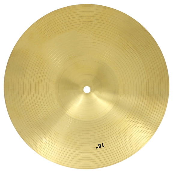 Luxshiny Golden Crash Cymbal for Drum Set Jazz and Practice Metal Drum Cymbals