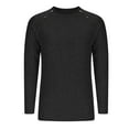 thumbnail image 5 of Womens Ribbed Knit Tops with Thumb Holes Long Sleeve Crew Neck Comfy Base Pullover Sweater Dressy Casual Tunics (XL, Black), 5 of 5