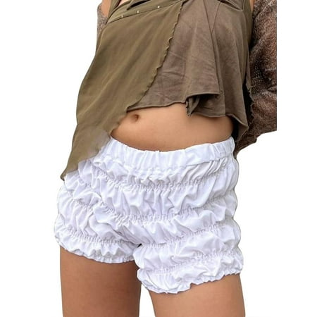 JBEELATE Women Summer Bloomers Shorts Solid Color Low Rise Lounge Shorts