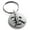 Silver, variant on Stainless Steel Letter K Initial Old English Monogram Engraved Small Medallion Circle Charm Keychain Keyring
