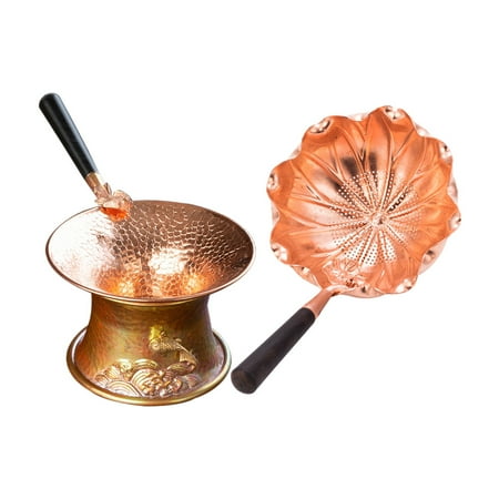 

Copper Tea Strainer with Delicate Handle Copper Flower Shape Tea Infuser