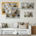 thumbnail image 4 of Designart "Gold And Grey Radical Simplicity II" Modern Midcentury Canvas Wall Art, 4 of 5