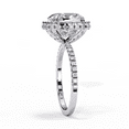 thumbnail image 4 of 2.50 CT Cushion Shape Lab Created Diamond Ring Halo With Pave Set Engagement Ring, Solitaire With Accents Wedding Proposal Ring For Bridal, 4 of 4