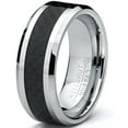 thumbnail image 2 of 8MM Men's Tungsten Carbide Ring Wedding Band W/ Carbon Fiber Inaly size 10.5, 2 of 5