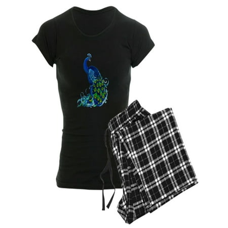

CafePress - Beautiful Blue Peacock Pajamas - Women s Dark Pajamas