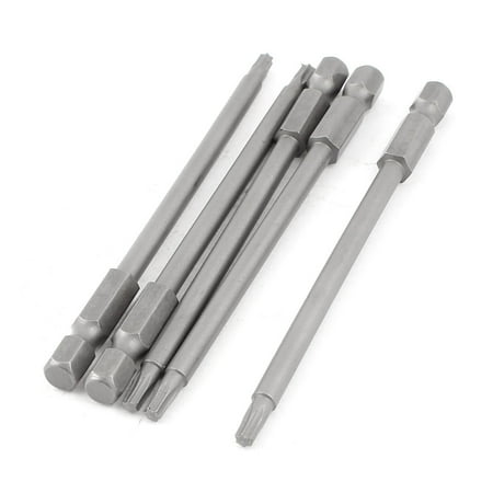 

Unique Bargains 5pcs 1/4 Hex Shank T15 Magnetic Torx Screwdriver Bits 100mm Length