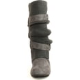 thumbnail image 3 of Top Moda Womens Bank-21 Sweater Slouchy Buckle Top Calf Wedge Boot Bank, 3 of 4