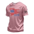 thumbnail image 5 of USA 250 Years of Freedom Commemorative T-Shirt with Liberty Statue and Stars and Stripes Graphic and Short Sleeves Featuring Soft Cotton Feel&nbsp; Pink XXXXL, 5 of 6