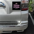 thumbnail image 2 of DistinctInk Custom Bumper Sticker - 6" x 6" Decorative Decal - Black Background - Chin Up Princess Don't Let That Crown Slip Off, 2 of 2