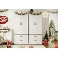thumbnail image 4 of TROPOW Kitchen Pantry Cabinet with Doors and Shelves, Freestanding Tall Kitchen Cabinet with Microwave Stand, Hutch Cabinet for Kitchen, Living Room, Bathroom,White, 4 of 7