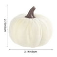 thumbnail image 3 of chaungfeng Small Velvet Pumpkin Decorations 3.14×2.75inch, Fake Mini Foam Pumpkins Faux Harvest Fabric Wrapped Pumpkin, Halloween Thanksgiving Decor, for Home Kitchen Table Centerpiece, 3 of 6