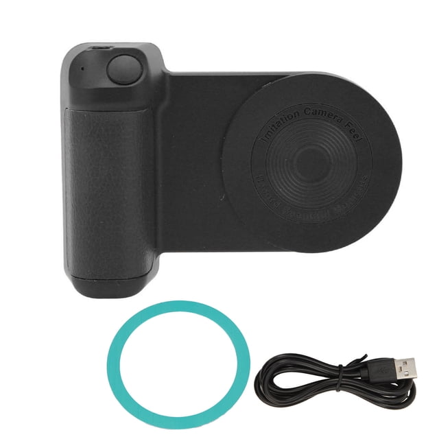Soporte magnético para cámara con Bluetooth, cargador inalámbrico, soporte para teléfono inteligente para grabación de video vlog, color negro