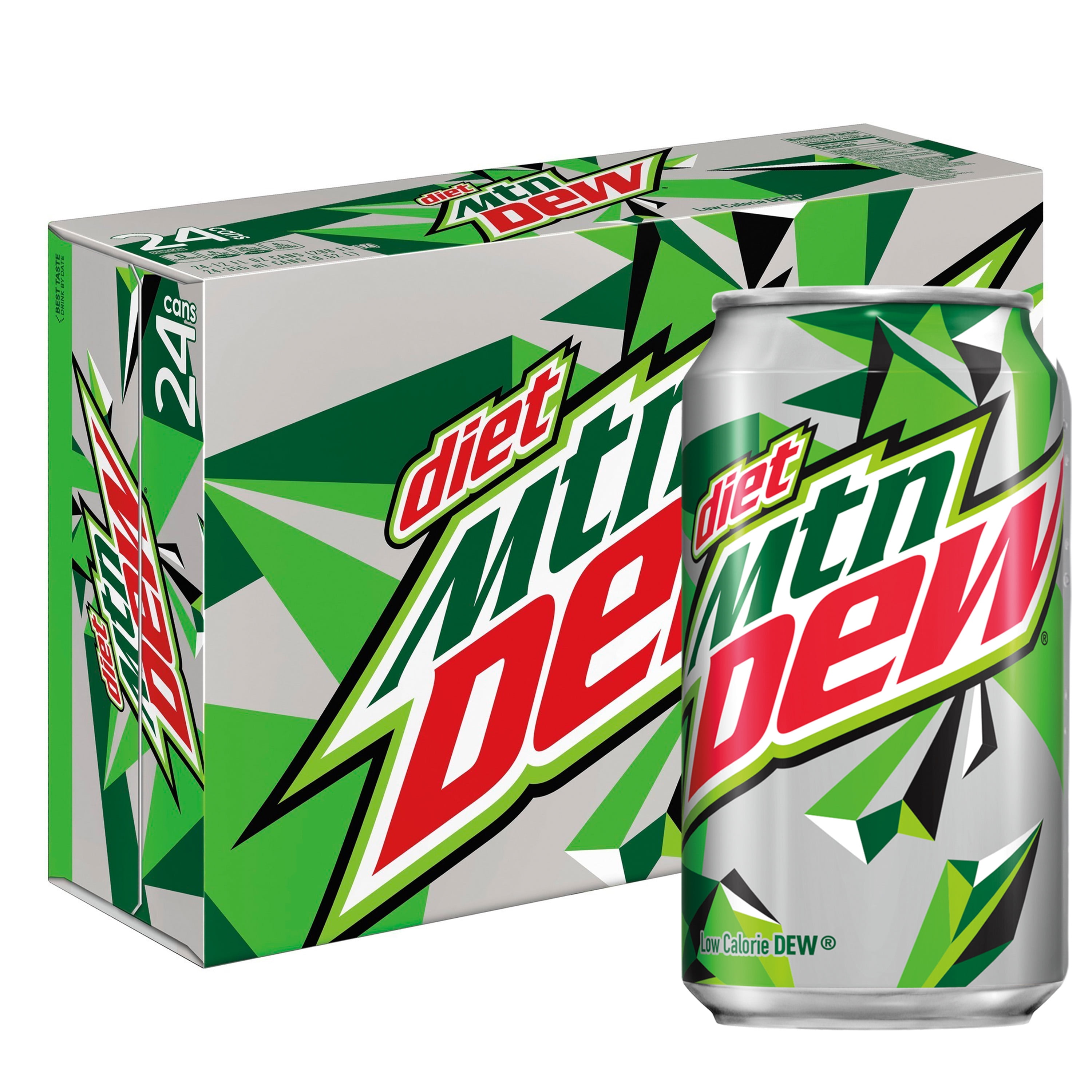 Diet Mountain Dew Citrus Soda Pop 12 Fl Oz 24 Pack Cans Walmart Com