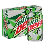 Diet Mountain Dew Citrus Soda Pop, 12 fl oz, 24 Pack Cans