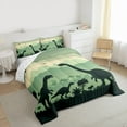 thumbnail image 3 of Feelyou Kawaii Dinosaur Family Queen Comforter Set for Kid, Cute Jungle Dino Bedding Sets, Funny Animal Theme Reversible Bedding Comforter Set, Breathable Home Decor, 3pcs, 3 of 8