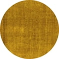 thumbnail image 1 of Ahgly Company Indoor Round Oriental Yellow Industrial Area Rugs, 4' Round, 1 of 4