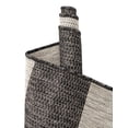 thumbnail image 4 of Unique Loom Outdoor Striped Collection Area Rug - Distressed Stripe (10' Square Charcoal Gray/Ivory), 4 of 11