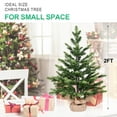 thumbnail image 3 of 2Ft Mini Christmas Tree with 230 Pe Tips, Cement-Filled Base, Tabletop Holiday Decor, 3 of 6