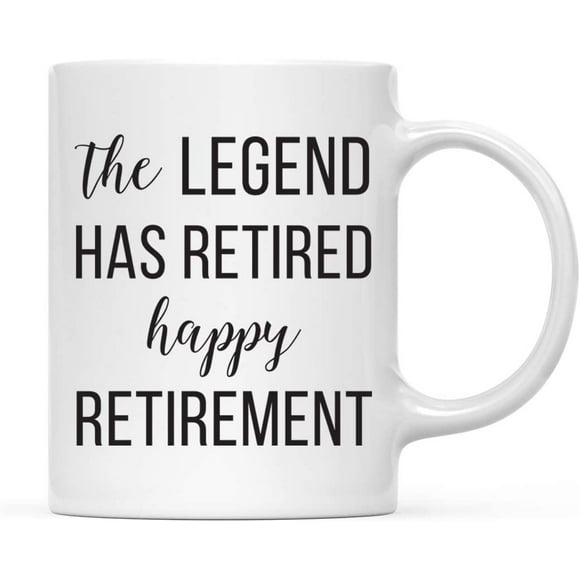 CTDream Tasse à Café Amusante Retraite 11oz. Cadeau, la Légende A Prit Sa Retraite Heureuse Retraite, Lot de 1, Idées de Cadeaux de Tasse Fantaisie pour Lui Elle Collègue Employé Patron