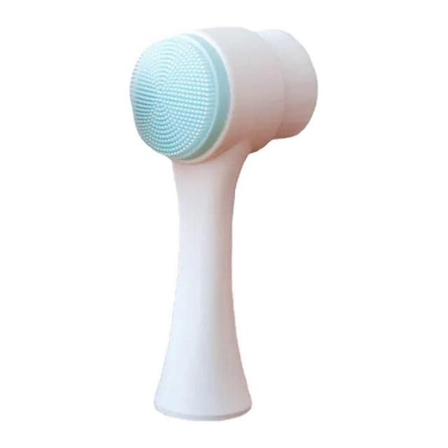 Cepillo de limpieza facial de silicona Yuyangstore doble cara azul 13 cm x 6 cm