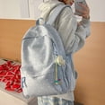 thumbnail image 5 of Cute Polka Dot Laptop Backpack Large Capacity Computer Bag Lightweight Bookbag for Female Elementary & Middle School Students (Blue), 5 of 10