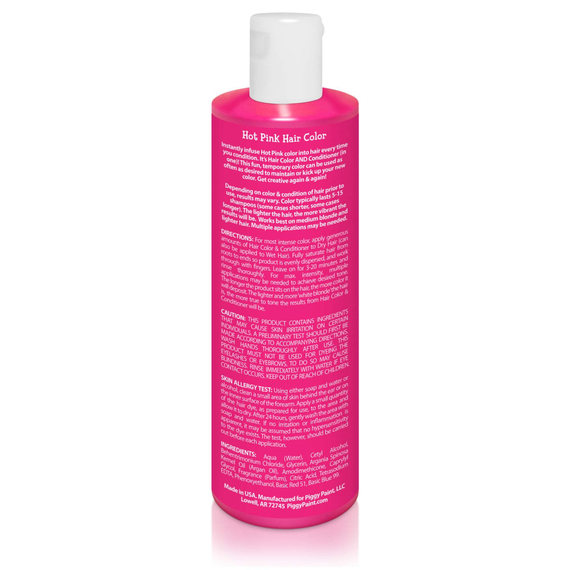Piggy Paint Hot Pink Hair Color & Conditioner - 2-in-1 Kids Temporary Hair Color