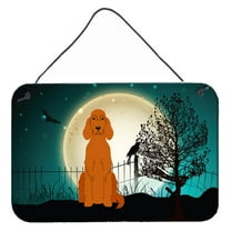 Carolines Treasures BB2254DS812 Halloween Scary Irish Setter Wall or Door Hanging Prints  8x12 multicolor