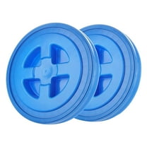 New Arrivals 2 Pieces 5 Gallon Leak-Proof Bucket Lid Plastic Storage Buckets Screw Seal Lids Pail Pet Food Blue