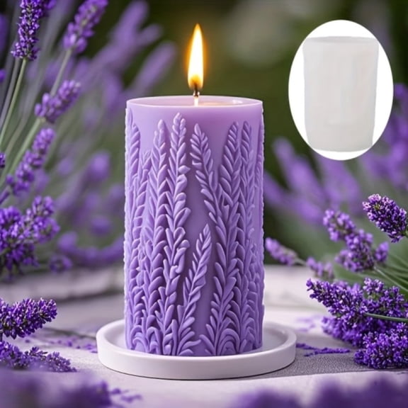 Silicone Candle Molds for DIY Lavender Candles - Make scented decorative candle making kits with intricate floral patterns, ideal for home decor and gifts, Candle Making Supplies