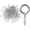 Silver, variant on 1 Inch Screw Eyes, 100 count Metal Screw Hooks, Self Tapping Eyelet for , Artwork