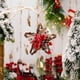 thumbnail image 4 of Adornos de árbol de Navidad para puerta, corona colgante, mini escena de bastón, decoración festiva pequeña, decoración navideña para el hogar, puerta de oficina navideña, marco de metal, 4 of 8