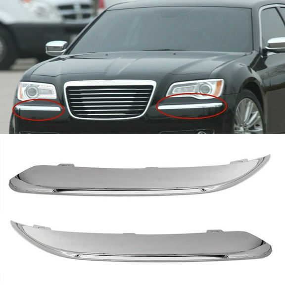 Labwork Front Bumper Left & Right Chrome Trim 4805939AA 4805938AA CH1059127 CH1058127 Fit for 2005 2006 2007 2008 2009 2010 Chrysler 300