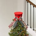 thumbnail image 5 of Christmas Tree Topper Hat, Candy Cane Xmas Tree Toppers Large Hat with Bow and Ribbon, Christmas Tree Ornaments for Christmas Holiday, 5 of 9