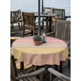 thumbnail image 2 of Outdoor Tablecloth with Umbrella Hole for Patio/Picnic/Party/Camping, Pink Wooden Grain Waterproof Table Cloth Round Cover Washable, Vintage Chic Geometric Ombre Brown (Dia 54"), 2 of 8