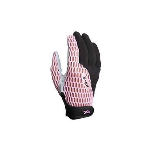 New Womens Saranac Bgrl Vent Softball Batting Gloves Black / Pink Size