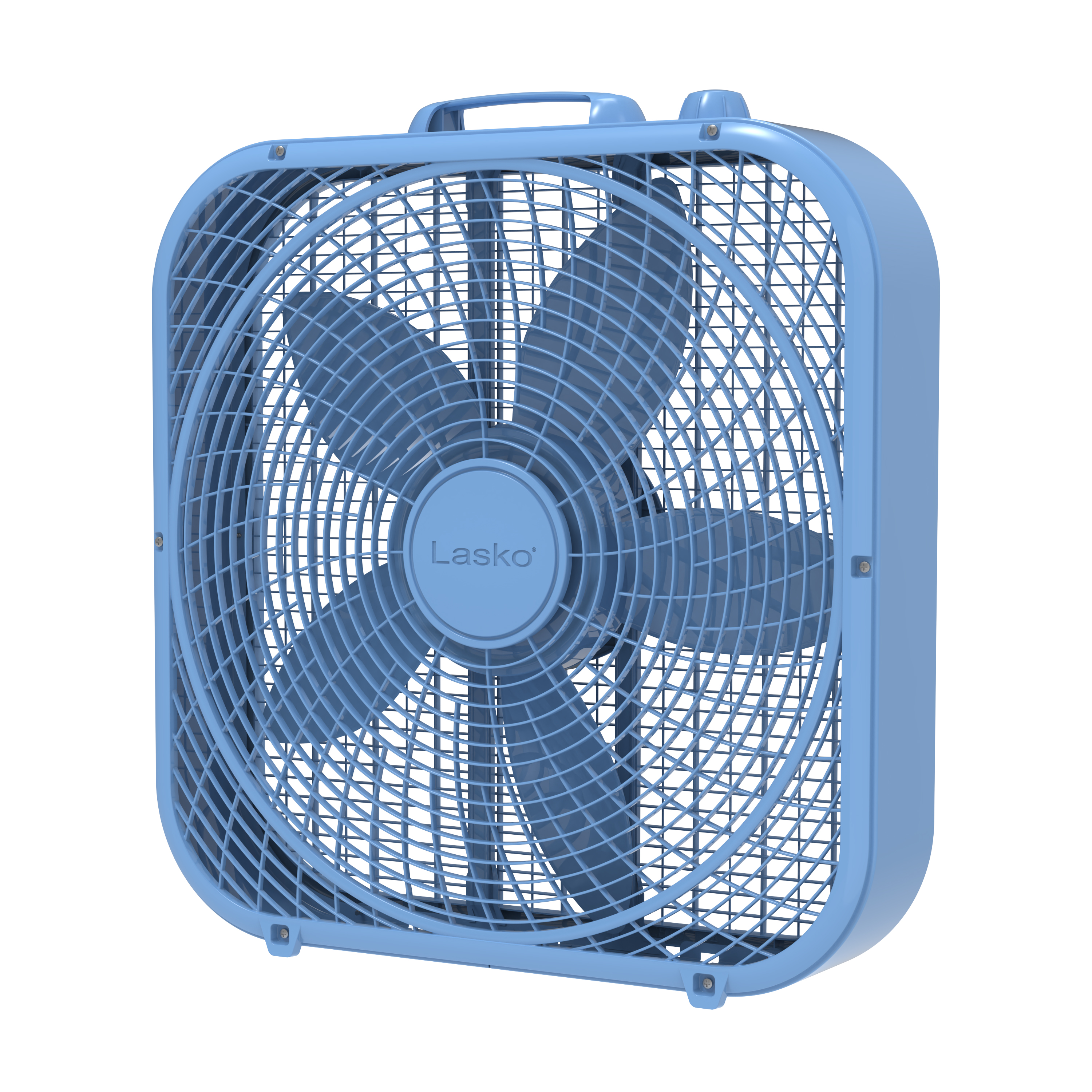 Lasko 20" Cool Colors 3-Speed Box Fan with Weather-Resistant Motor, Blue, 22.5" High, B20310, New - image 4 of 7