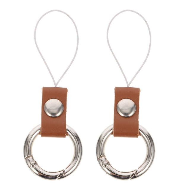 CIMAXIC Brown Alloy Phone Rope with Ring Design for Decor Preventing Loss and Damage 2 Pieces,2.76"X0.98"X0.2"