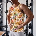 thumbnail image 5 of KLL Sunflowers Pumpkins And Autumn Leaves Print Men's Muscle Gym Workout Stringer Tank Tops Bodybuilding Fitness T-Shirts Tank Tops Men-4X-Large, 5 of 7