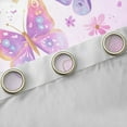 thumbnail image 4 of Homewish Dreamy Butterfly Black Out Curtains for Kids Girls, Chic Floral Flower Curtains Pack of 2 (42x63 Each), Cute Purple Pink White Bedroom Curtains, Luxury Room Decor, 4 of 6