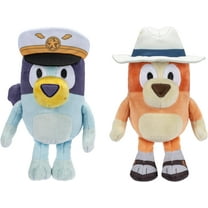 Bluey Friends Stuffed Plush - 2 Pack Plush Toys with Captain Bluey and Holiday Bingo Soft Plush