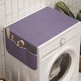 thumbnail image 1 of Geometric Washing Machine Organizer, Vertical Striped Pattern in Lavender Tones Geometric Classic Design, Anti-slip Fabric Top Cover for Washer and Dryer, Lavender Black White, by Ambesonne, 1 of 1