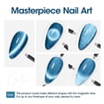thumbnail image 6 of Gellen Cat Eye Gel Nail Polish, 18ml Gel Polish with Magnet Stick, Magnetic Shimmer Glitter Holographic Nail Polish Soak Off LED Gel for Nail Art DIY, Sea Blue, 6 of 9