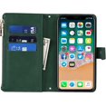 thumbnail image 6 of iPhone Xs Phone Case Wallet for Women Men with Credit Card Holder, iPhone X Crossbody Case with Strap Shoulder Lanyard, Zipper Pocket PU Leather Cases for iPhone Xs,5.8 Inch Dark Green, 6 of 18