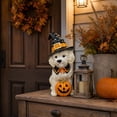 thumbnail image 2 of Lazduis Cute Halloween Tabletop Decoration 6.3-Inch Resin Dog Figurine with Pumpkin Home Decor for Mantel Shelf Desk, 2 of 7