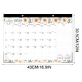 thumbnail image 3 of 19‑Month Floral Wall Calendar June 2026–December 2027, Thick Paper, Large Daily Blocks, Notes Section, Reinforced Backing, Stylish Minimalist Design For Home Office Or Classroom Scheduling, 3 of 9