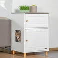 thumbnail image 5 of PETSFIT Cat Litter Box Enclosure, Odor-Free Design, Storage Cabinet, Easy-Clean, and Stylish Hidden Cat Litter Box Furniture White, 5 of 12