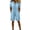 Blue, variant on Women's Off Shoulder Jumpsuit Button Front Closure Relaxed Fit With Pockets Lightweight Breathable Polyester For Summer Daily Wear Casual Outings